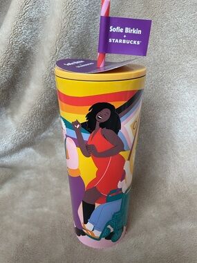 Starbucks Yellow Multicolor Sofie Birkin Rainbow Tumbler